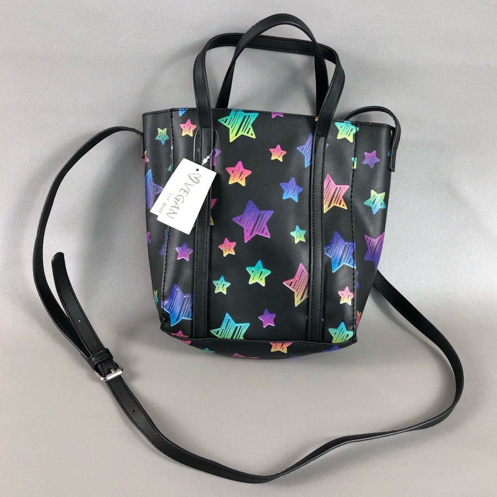Vegan Star Print Multicolor Mini Bag